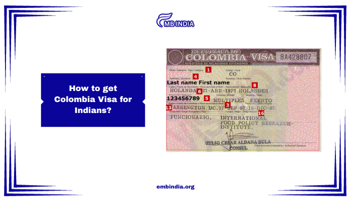 Colombia Visa for Indian citizens